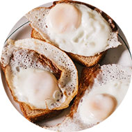 over hard egg